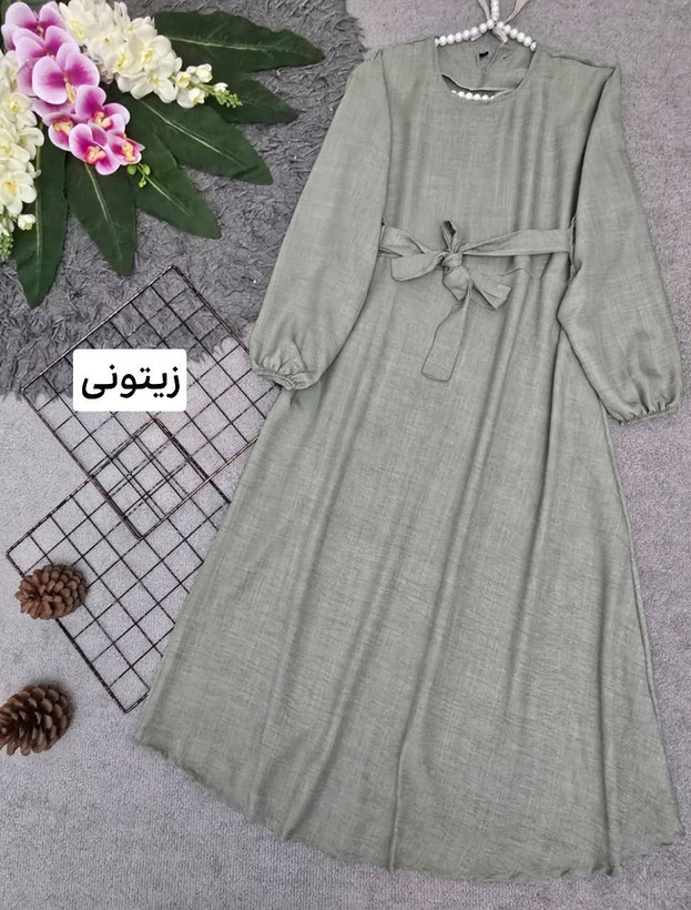 پیراهن لمیا شانتون مشکی, کرم, نسکافه ای, آبی تیره, آبی روشن, طوسی, سبز روشن, زیتونی فری 36/46
