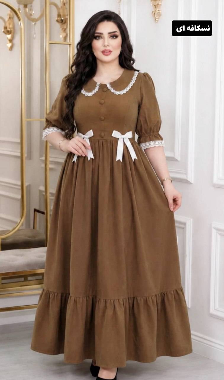 پیراهن عروسکی مانیاقد 135جنس:  مازراتی     زرشکی -   سبز -   نسکافه ای -   کله غازی -  ابی -  ابی نفتی -  سورمه ای -  شکلاتی - مشکی