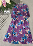 پیراهن نخی ساجده نخی خالص رنگ گلبهی, ارغوانی, فیروزه ای زنجیره ای, سیب, قفلی فری ۳۶تا۴۶