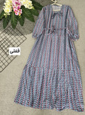 پیراهن نخی ساجده نخی خالص رنگ گلبهی, ارغوانی, فیروزه ای زنجیره ای, سیب, قفلی فری ۳۶تا۴۶