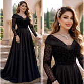 خرجکار گل برجسته و پولک دامن ساتن آمریکایی 4سایز سایز2 (38.40) سایز3(42_44 ) سایز4(46 )سایز5(48) رنگ بندی مشکی