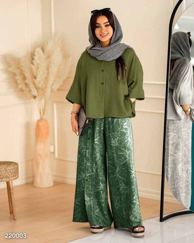 ست پامچال نسکافه ای, سورمه ای, سبز تیره, کرم نسکافه, کرم استخونی, زیتونی, کرم مشکی, مشکی زرشکی, زرشکی شکلاتی, مشکی نسکافه ای سایز ها : فری 38/46