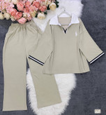 ست دو تیکه (تیشرت + شلوار) polo فریسایز تا ۴۸رنگ بندی : سورمه ای, مشکی, طوسی, کرم, نسکافه ای, زرشکی, قهوه ای, سرخابی, سبز زمردی, آدامسی