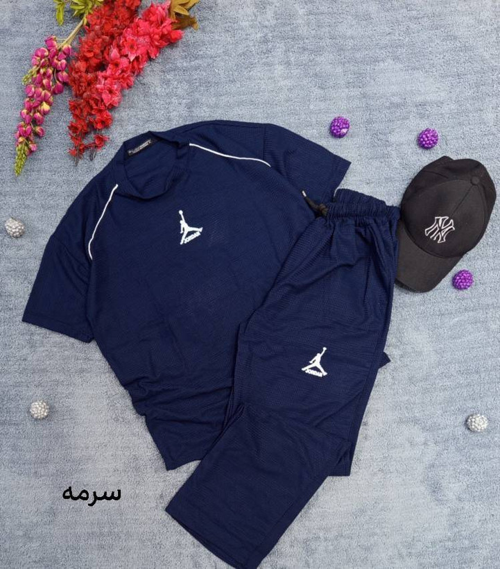 ست تیشرت شلوار بیسکویتی نسکافه - آبی - سدری - مشکی - سبزابی - سرمه - طوسی - ⚜️ سایز ها : xl - 2xl - ارسال ۷روز کاری