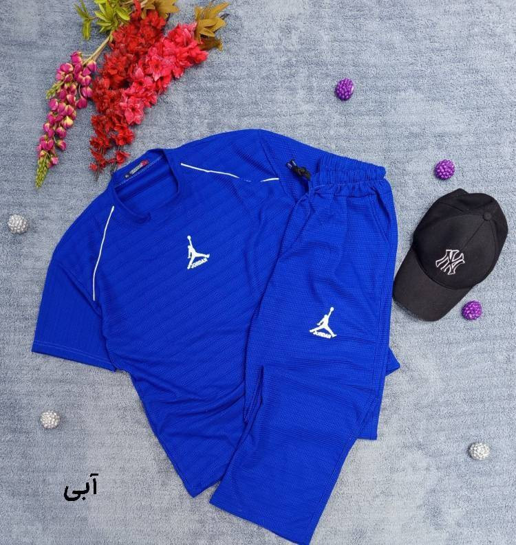 ست تیشرت شلوار بیسکویتی نسکافه - آبی - سدری - مشکی - سبزابی - سرمه - طوسی - ⚜️ سایز ها : xl - 2xl - ارسال ۷روز کاری