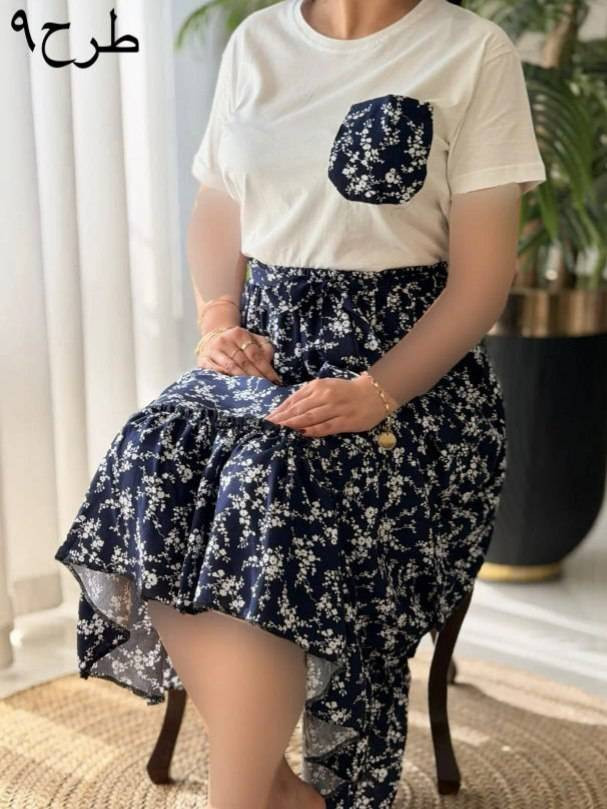 تیشرت و دامن جنس : تیشرت پنبه درجه یک دامن تمام نخ رنگ بندی : مشکی, سبز, سفید, سرخابی, سورمه ای, نارنجی سایز ها : فری 36/46 ارسال ۷روز کاری