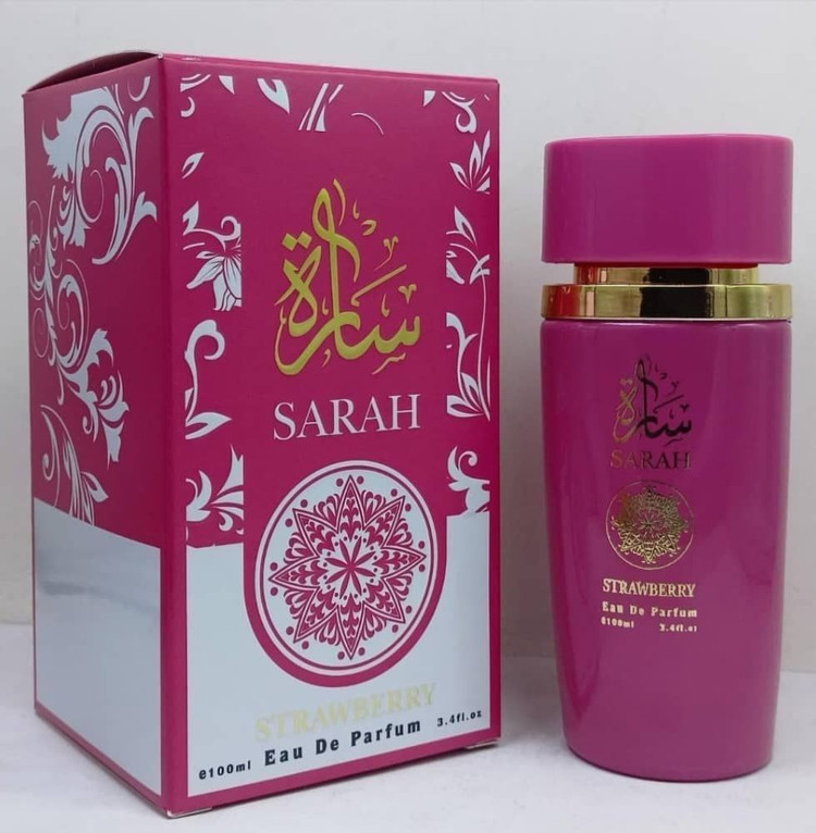 عطر ادکلن صورتی ساره زنانه 🩷سایز بزرگ: 100 میل 🩷طبع گرم گروه بویایی میوهای-وانیل جنسیت زنانه 🩷نوع عطر ادو پرفیوم🩷فصل تمامی فصول وانیلی شرقی با دوام ماندگاری بالا : 24 ساعته ارسال ۵روز کاری