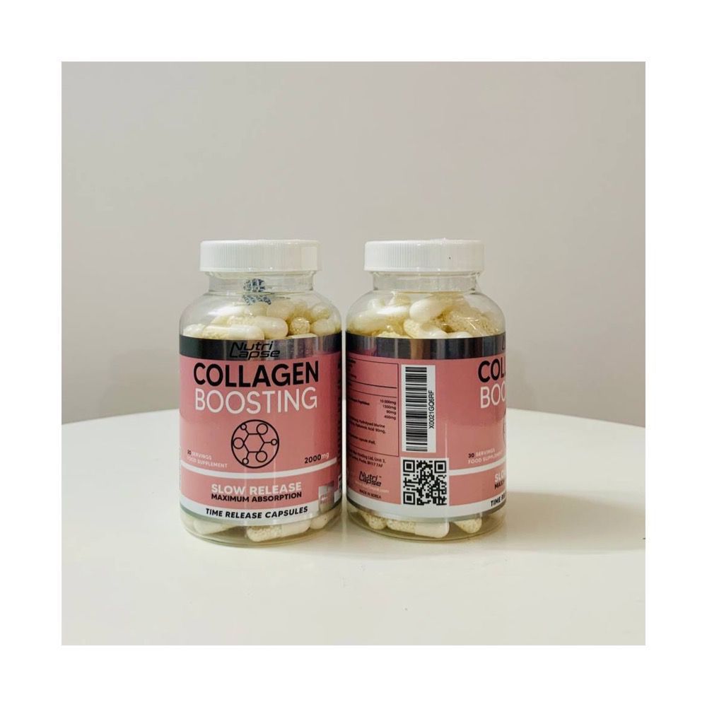 کپسول سفید کننده و جوانساز ال گلوتاتیون و کلاژن Collagen Boosting از برند شرکت معتبر Nutri Lapse کره جنوبی ، اورجینال و ۱۲۰عدد کپسول محصولی از شرکت Nutri Lapse کره ۱۲۰عددی  ارسال ۵ الی ۷روز کاری
