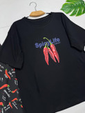 ست pepper تیشرت نخ پنبه شلوار بوگاتی رنگ مشکی, سفیدارسال ۷روز کاری فری38_46/48ارسال ۷روز کاری