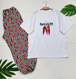 ست pepper تیشرت نخ پنبه شلوار بوگاتی رنگ مشکی, سفیدارسال ۷روز کاری فری38_46/48ارسال ۷روز کاری