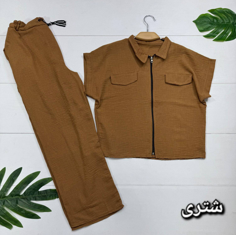 ست ترنج جنس : لنین مشکی, نسکافه ای, کرم, سبز, شیری, شتری فری38_46 ارسال ۷روز کاری