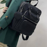 کوله زرین نانسی ضد آب با کیفیت و جادار مشکی فری سایز 40*45🌈 چهار زیپه فوق العاده جا دارضد آب فوووووووول ارسال ۵الی ۷روزه