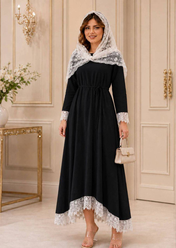 پیراهن بلند آیناز جنس : مازراتی و تور ابریشم دانتل رنگ بندی : مشکی, شکلاتی, نسکافه ای, کرمی, زرشکی, سورمه ای, سبز, بنتون, آبی سایز ها : فری سایز تا46 ارسال ۷روز کاری