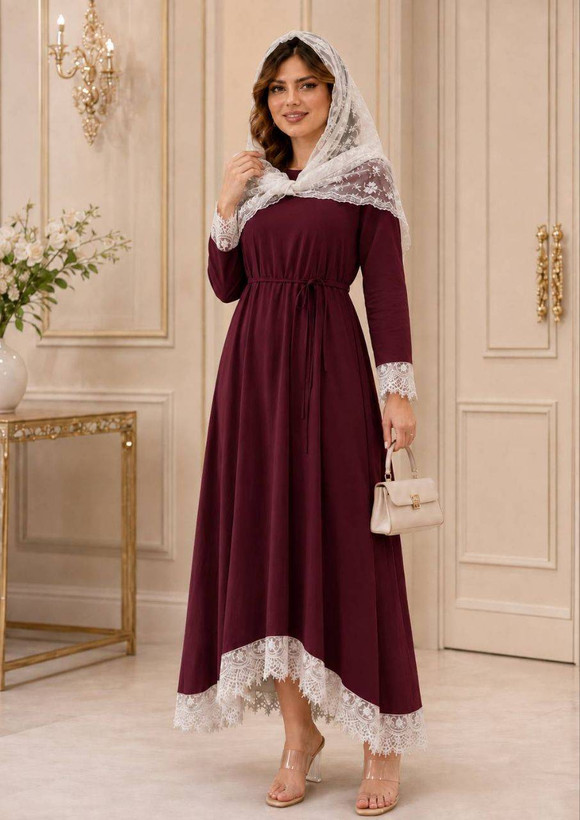 پیراهن بلند آیناز جنس : مازراتی و تور ابریشم دانتل رنگ بندی : مشکی, شکلاتی, نسکافه ای, کرمی, زرشکی, سورمه ای, سبز, بنتون, آبی سایز ها : فری سایز تا46 ارسال ۷روز کاری