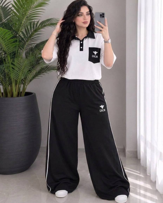 ست DIOR پنبه گلکسی رنگ بندی : ژورنال سایز ها : فری38_46 ارسال ۷روز کاری